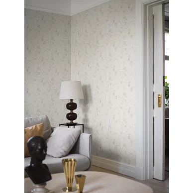 Harmaa Elsien vanhanaikainen kukkatapetti image