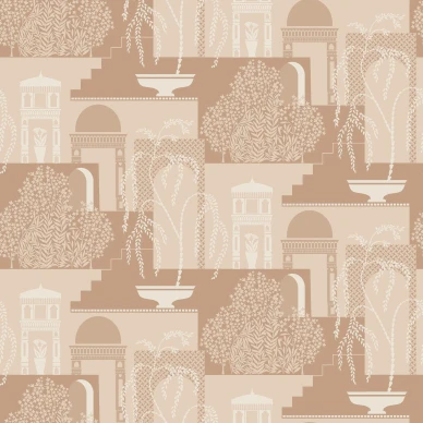 Mimi vaalenapunainen antiikkityylinen tapetti image