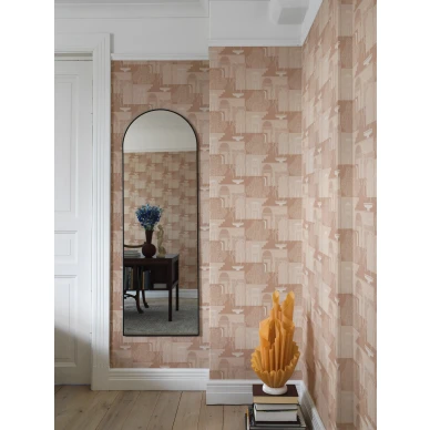 Vaaleanpunainen Mimi tapetti kodin eteisessa image