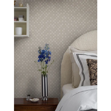 harmaa beige Birgit tapetti kaarevalla kuviolla image