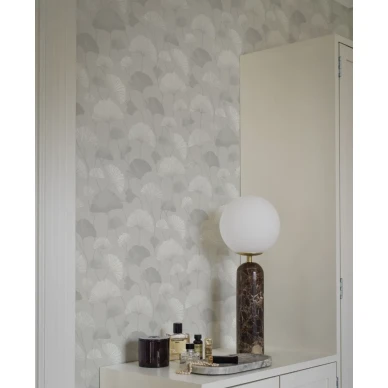 Sophia harmaa kukkatapetti makuuhuoneessa image