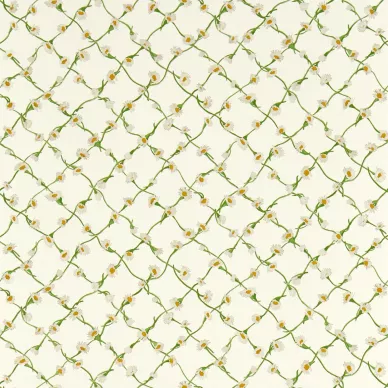 Daisy Trellis kukkatapetti vinoruutu kuviolla image