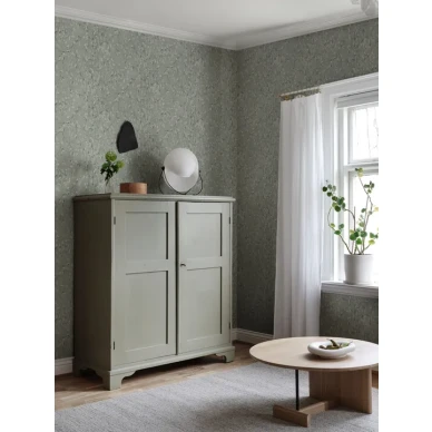 Lise romanttinen vihrea lehtitapetti image