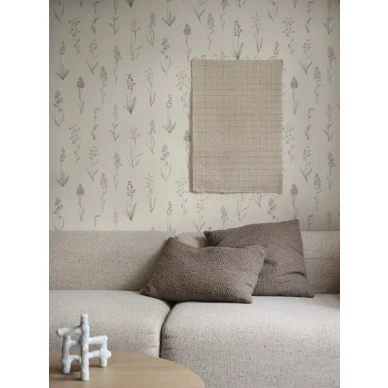 Alma lilan varinen on romanttinen kukkatapetti image