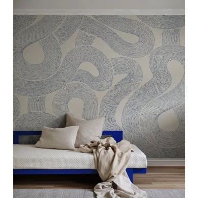 Sand graafinen mural tapetti sinisena image