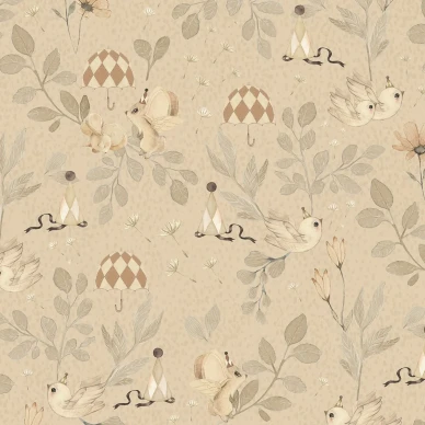 Flower forest sand varinen lastentapetti image