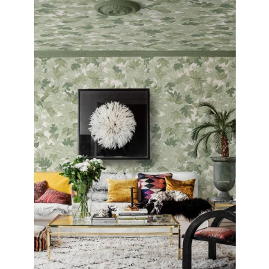 Borastapeter Tree Canopy 9555W lehtitapetti olohuoneessa image