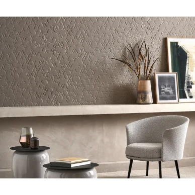 VINACOUSTIC EOLE ruskea askutiikkatapetti olohuoneessa image