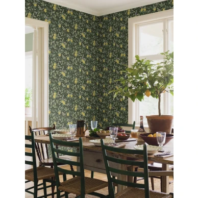 Borastapeter Citrontad sitruunatapetti keittiossa image