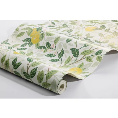 Borastapeter Citrontad valkoinen sitruunatapetti 5702 image