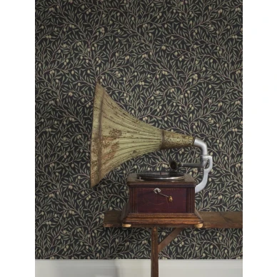 Borastapeter musta lehtitapetti Olivtrad 5706 image