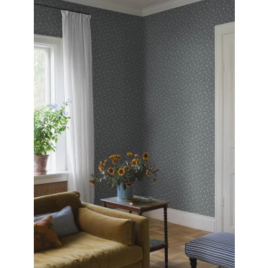 Borastapeter Myrten 5717 sininen kukkatapetti olohuoneentapetti image