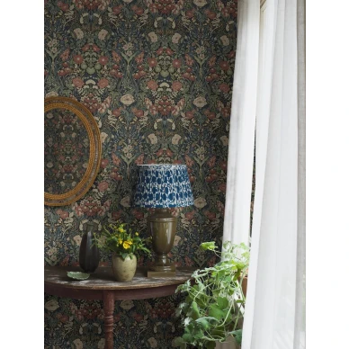 Borastapeter Ortagard 5722 tihekuvioinen kukkatapetti olohuoneeseen image