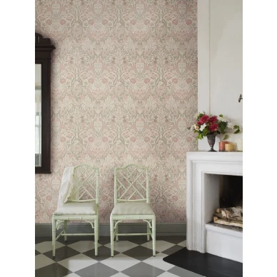 Borastapeter Ortagard 5724 luonnonvalkoinen kukkatapetti olohuoneentapetti image