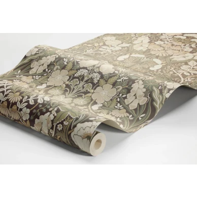 Borastapeter Ortagard 5725 ruskea kukkatapetti image