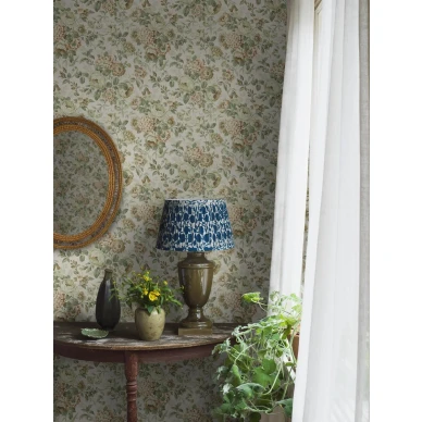 Borastapeter Hortensia 5727 Vaaleanpunainen kukkatapetti olohuoneentapetti image