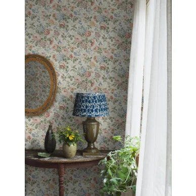 Borastapeter Hortensia 5728 monivarinen kukkatapetti olohuoneeseen image