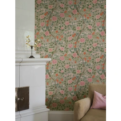 Borastapeter Kamelia 5729 vihrea kukkatapetti olohuoneentapetti image