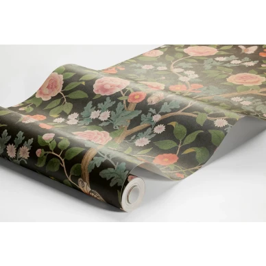 Borastapeter Kamelia 5730 musta kukkatapetti image