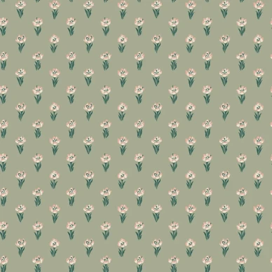 S10374 Betty vihrea kukktapetti Sandberg image