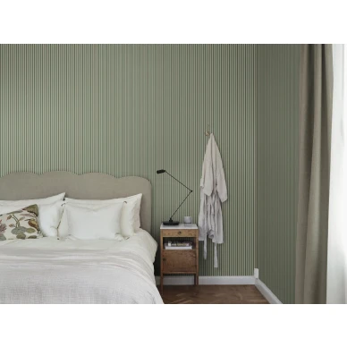 S10394 Linn makuuhuoneen raitatapetti Green Sandberg Wallpaper image