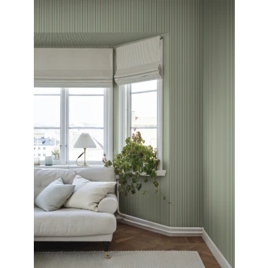 S10394 Linn olohuoneen raitatapetti Green Sandberg Wallpaper image