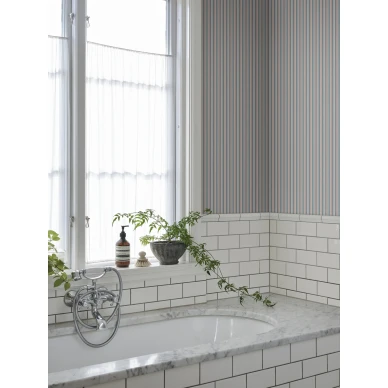 S10397 Linn keittion raitatapetti Sky Blue Sandberg image