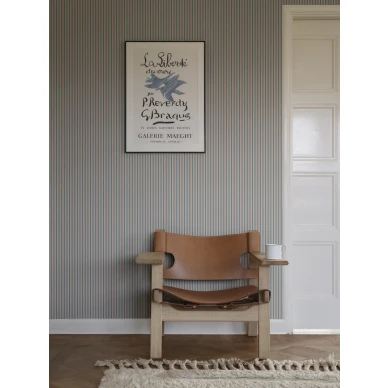 S10397 Linn olohuoneen raitatapetti Sky Blue Sandberg image