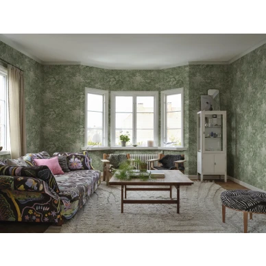 S10403 Forest Toile lehtitapetti olohuoneeseen Green Sandberg image