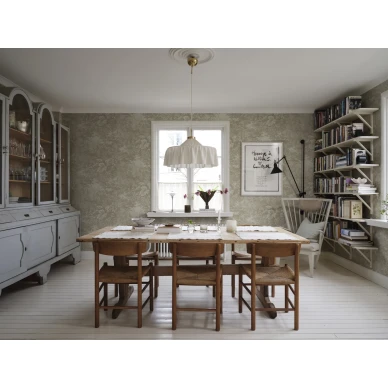 S10404 Forest Toile lehtitapetti keittiossa Sandstone Sandberg image