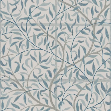 S10406 Emmie lehtitapetti Misty Blue Sandberg image