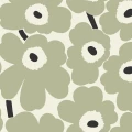 Marimekko Unikko 25900 harmaan vihrea kukkatapetti