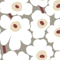 Marimekko Unikko 25903 Harmaan punainen kukkatapetti