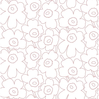 Marimekko Piirto Unikko 25911 vaaleanpunainen kukkatapetti image