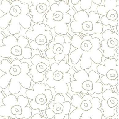 Marimekko Piirto Unikko 25914 Beige kukkatapetti image