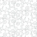Marimekko Piirto Unikko 25916 Hopea kukkatapetti