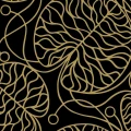 Marimekko Bottna 25923 Musta Kulta lehtitapetti