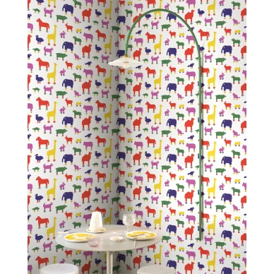 Marimekko Rulla 25987 elain tapetti lastenhuoneeseen image