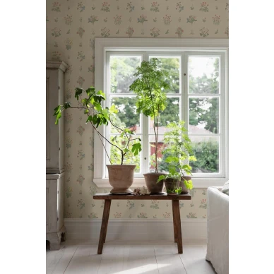 6951 AngsFlora kukkatapetti beige image