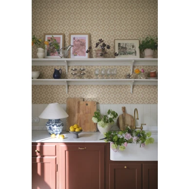 S10454 Edvin Terracotta Sandberg Wallpaper interior1 image