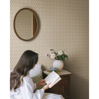 S10454 Edvin Terracotta Sandberg Wallpaper interior2 image