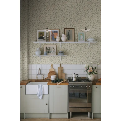 S10462 Solliden Spring Green Sandberg Wallpaper interior1 image