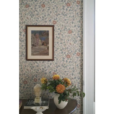 S10464 Solliden Blue Sandberg Wallpaper interior2 image