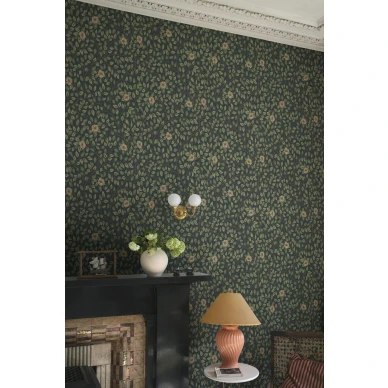 S10465 Solliden Midnight Blue Sandberg Wallpaper interior2 image