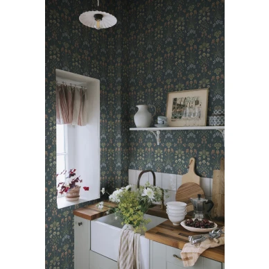 S10477 Maj Midnight Blue Sandberg Wallpaper interior1 image