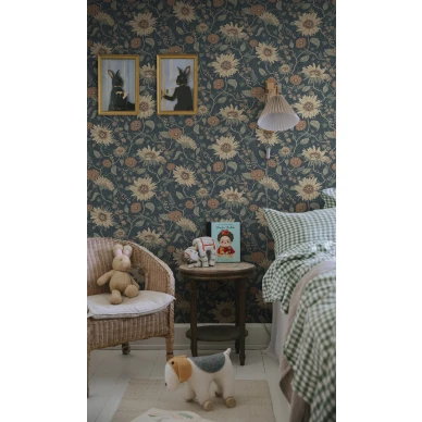 S10480 Solveig Midnight Blue Sandberg Wallpaper interior1 image