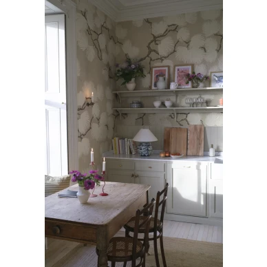 S10487 Pine Mural Beige Sandberg Wallpaper interior1 image