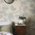 S10489 Pine Mural Misty Blue Sandberg Wallpaper interior1