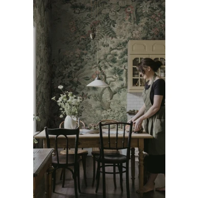 S10511 Johannas Damm Green Sandberg Wallpaper interior2 image