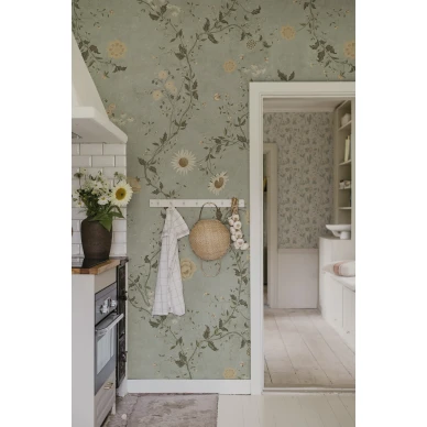 S10515 Inger Light Blue Sandberg Wallpaper interior3 image